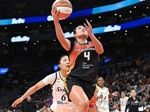 WNBA 박지현, 득점 없이 리바운드 3개…LA는 5연패