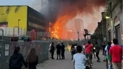 Fire engulfs London waste centre