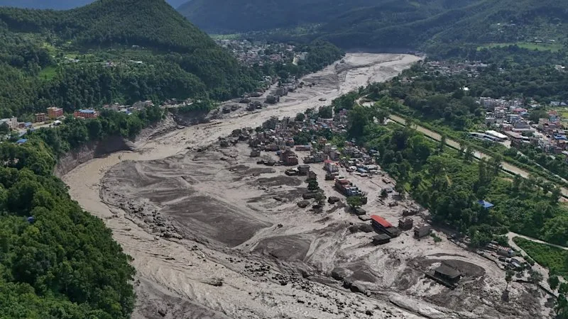 Hundreds missing, at least 8 killed after avalanche triggers deadly flash floods in Nepal