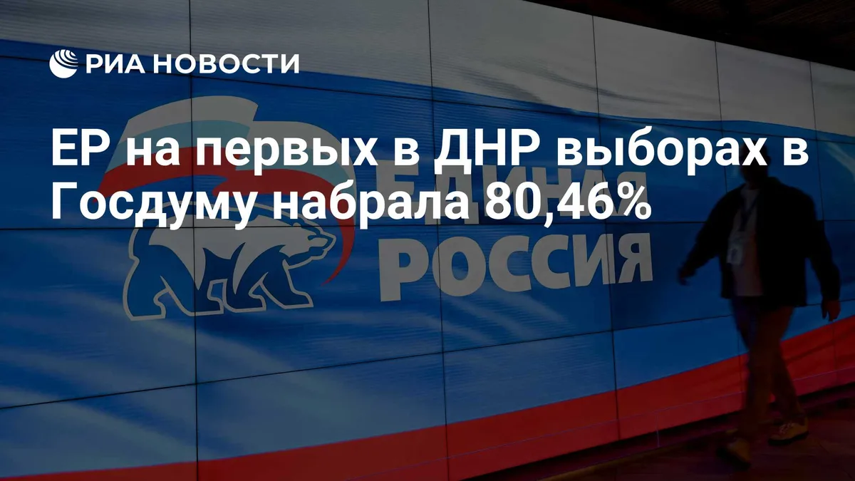 ЕР на первых в ДНР выборах в Госдуму набрала 80,46%