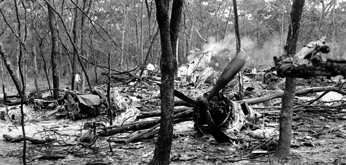 „Es gab ein helles Feuer. Dann stürzte das große Flugzeug ab“