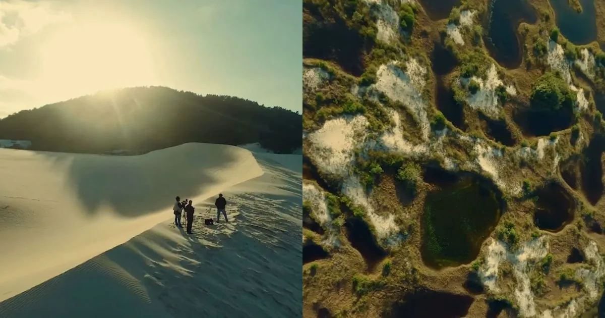 Produtora cria ‘mini documentário’ dos ‘Lençóis Joaquinenses’ e impressiona com imagens aéreas em Florianópolis