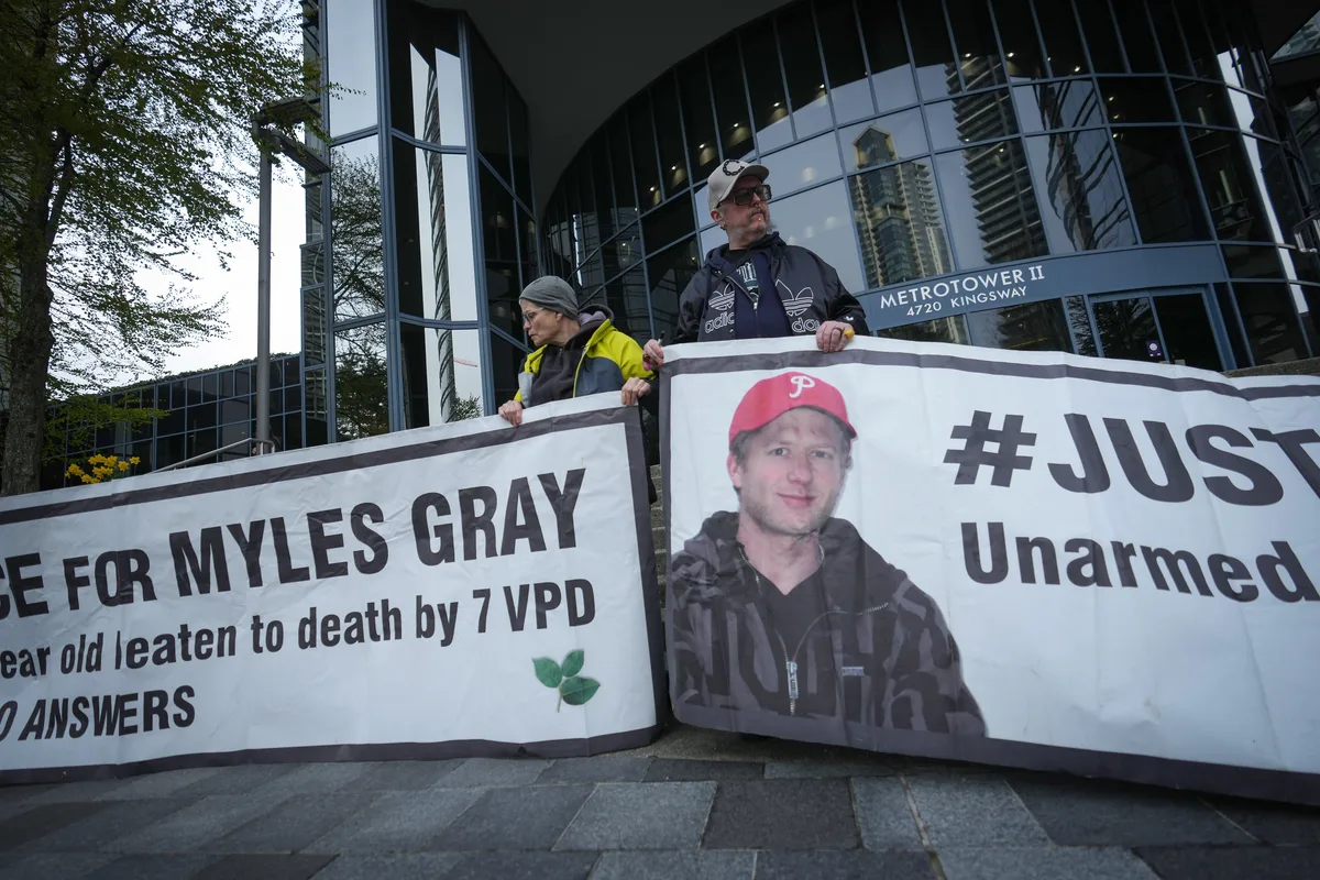 Vancouver police officer denies giving ‘lopsided’ account of Myles Gray arrest