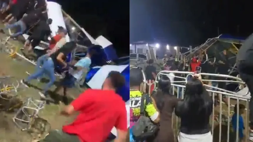 VIDEO: Al menos siete lesionados tras colapso de «sillas voladoras» en un parque de atracciones de El Callao