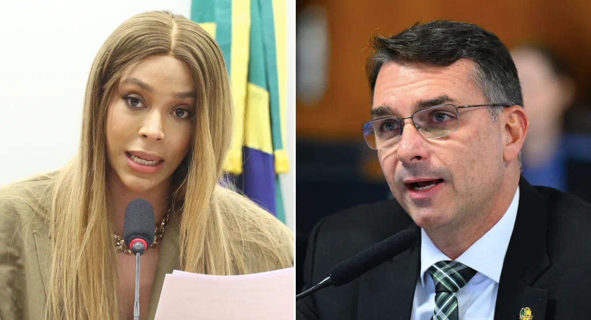Erika Hilton desafia Flávio Bolsonaro para debate sobre fim da escala 6×1: “Vai aceitar ou passar mal?”