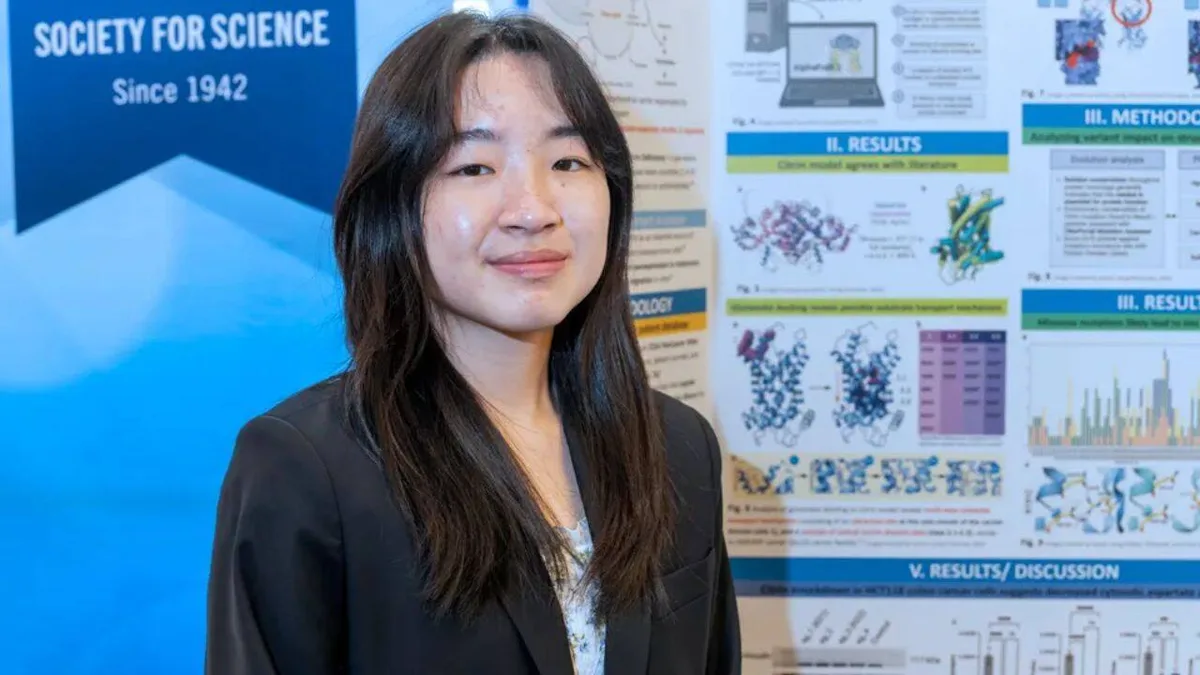 18-year-old Amy Xiao used computer models to explore a new cancer treatment target