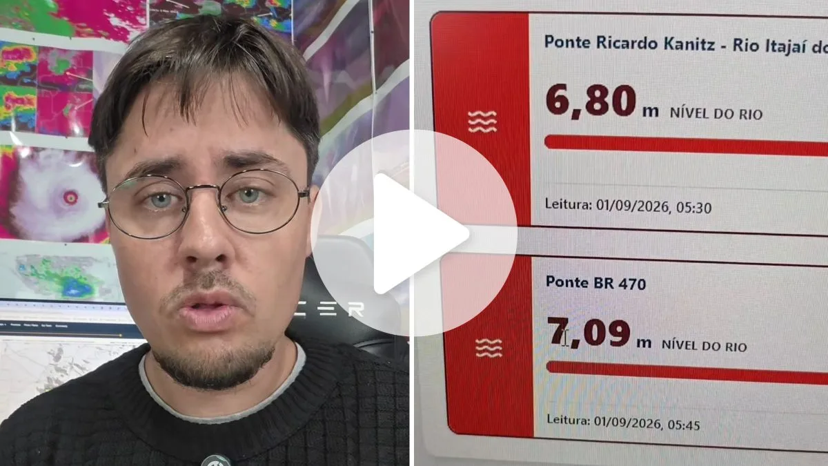 Rios acima de 7 metros e acumulados de 284mm mantém SC em alerta, mas ‘pior’ já passou e tempo deve melhorar ao longo da semana