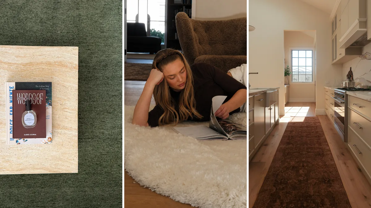 Forget boring beige: This new rug collection is perfect for a splash of colour