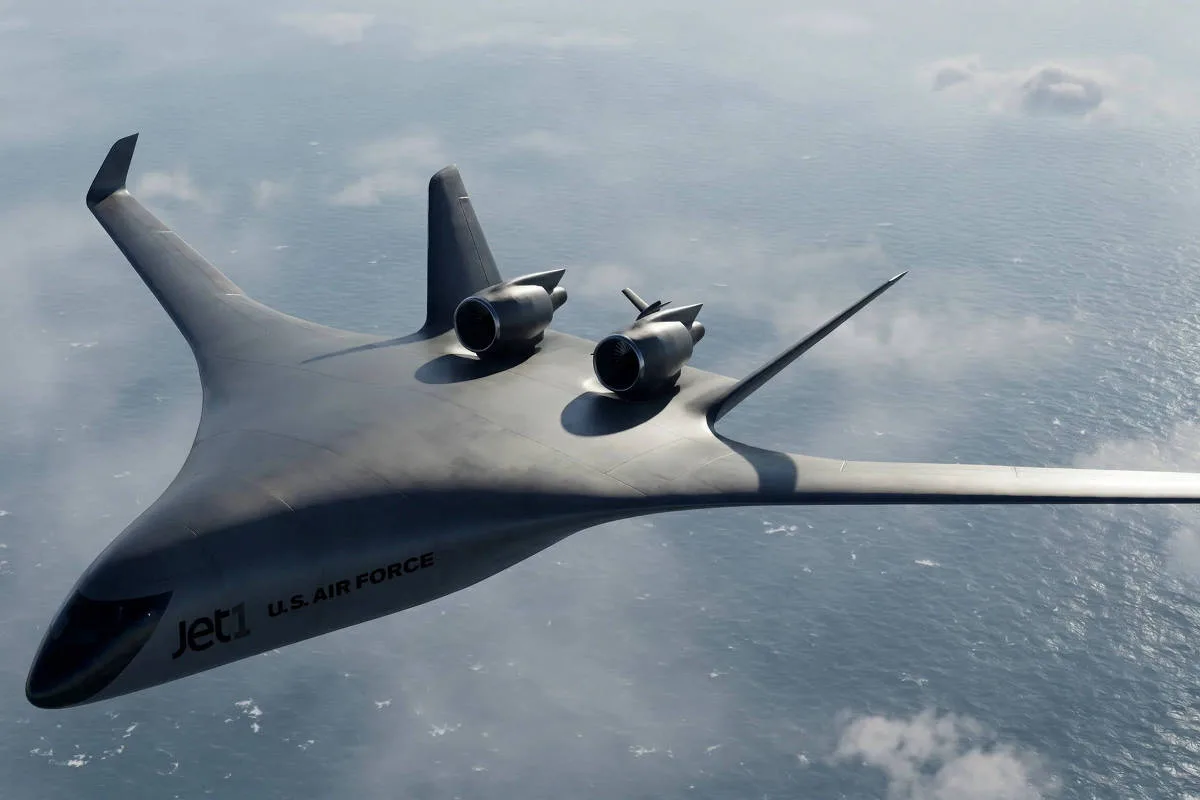 Fabricante dos EUA projeta 'avião-arraia' com menos consumo de combustível
