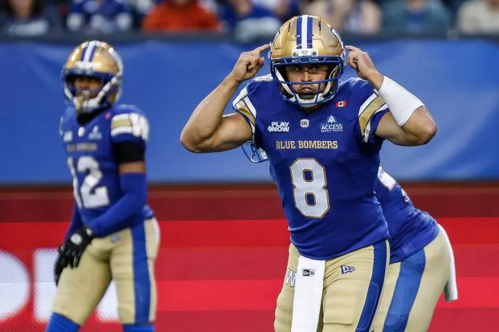 Winnipeg Blue Bombers rule out QB Zach Collaros for Friday with head injury