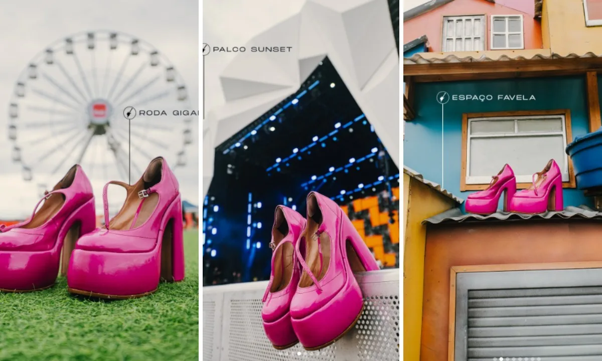 'Cinderela do Rock in Rio': mulher que perdeu sapato rosa-choque no festival resgata o calçado