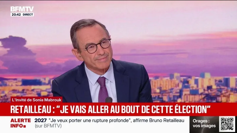 Bruno Retailleau, candidat LR à l'élection présidentielle, assure qu'il n'est "pas" soluble dans le macronisme