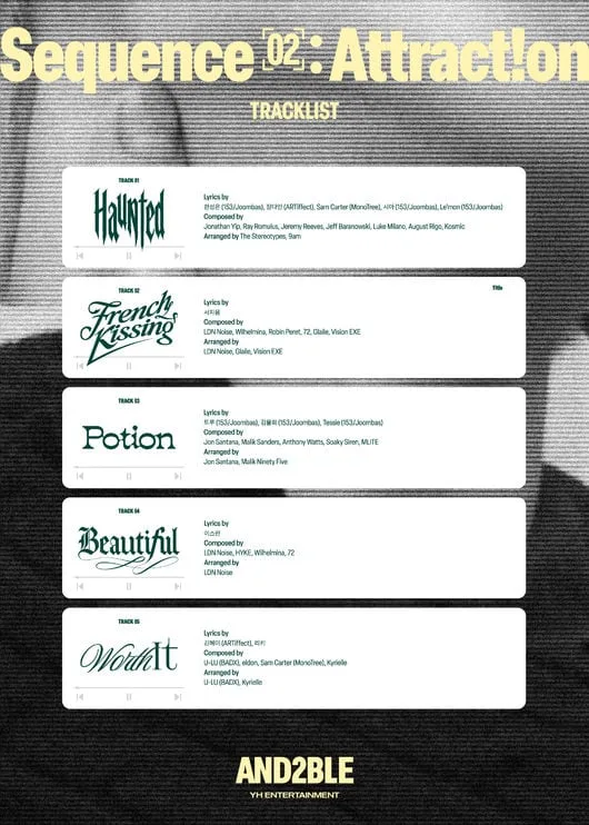 앤더블, 타이틀곡은 'French Kissing'..리키 수록곡 작사 참여