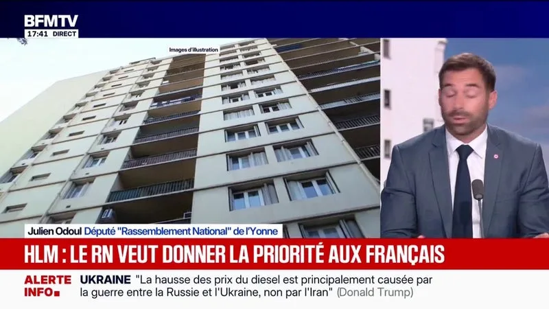 "Priorité nationale" pour le logement plaidée par le RN: "Aujourd'hui, la saturation du parc social est liée essentiellement à l'immigration", assure Julien Odoul (RN)
