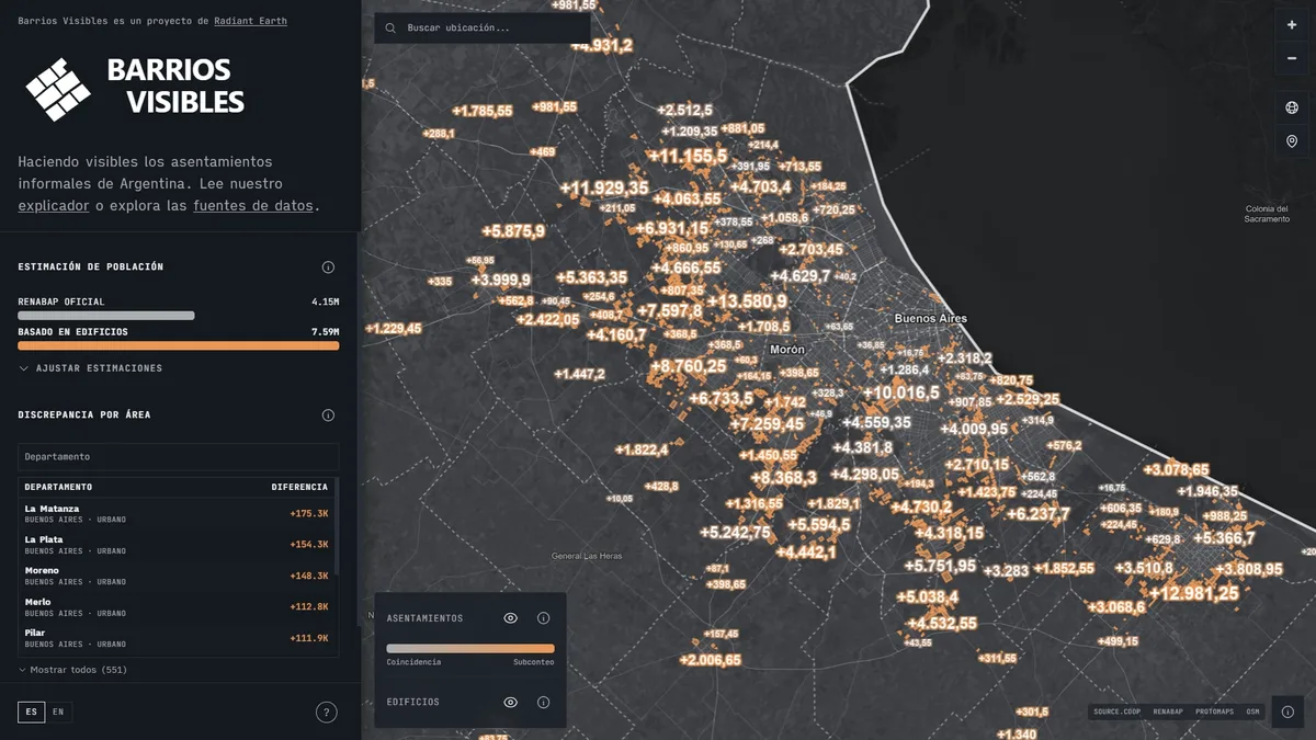 Usó IA y fotos satelitales y encontró 3 millones de personas que no figuran en los registros oficiales de la Argentina