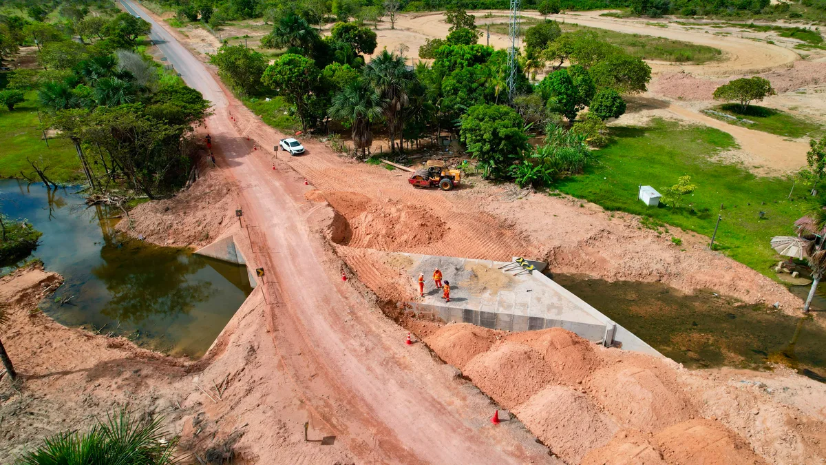 DNIT retoma obras de galeria no Igarapé Santa Cecília, na BR-432
