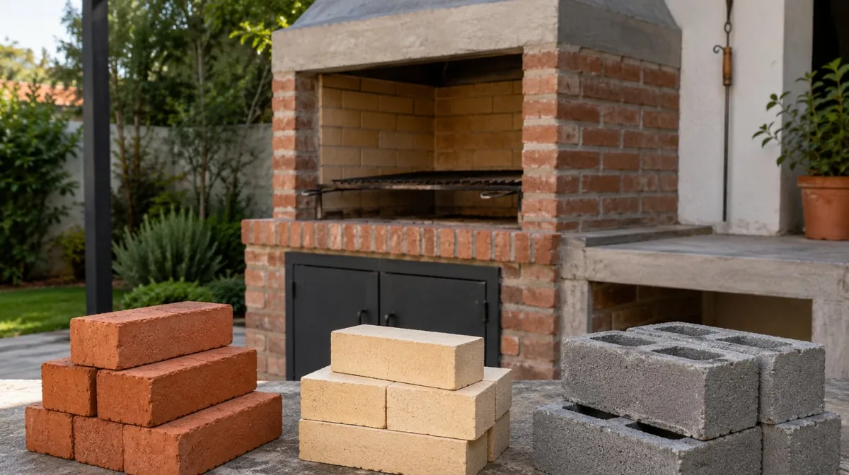 Qué material conviene más para construir una parrilla: ladrillo común, refractario o bloque de hormigón