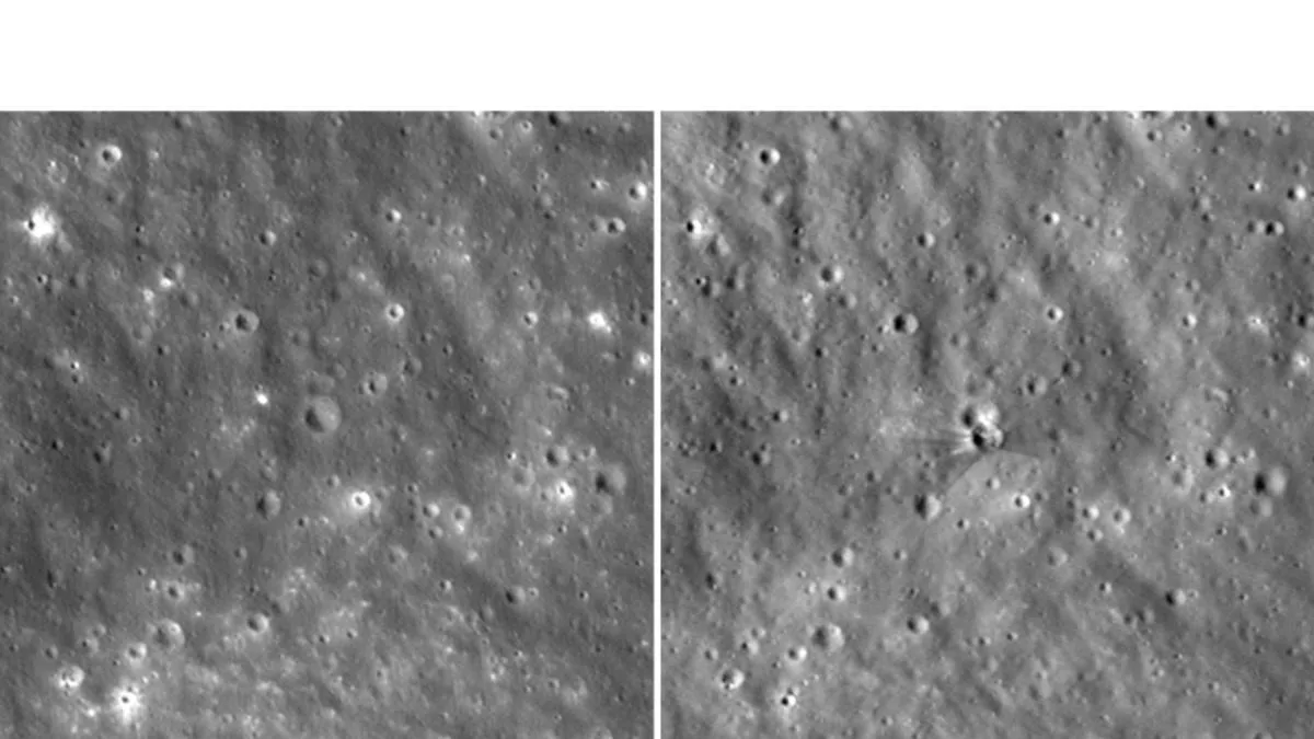 Así es el cráter provocado por el cohete de SpaceX que se estrelló en la Luna