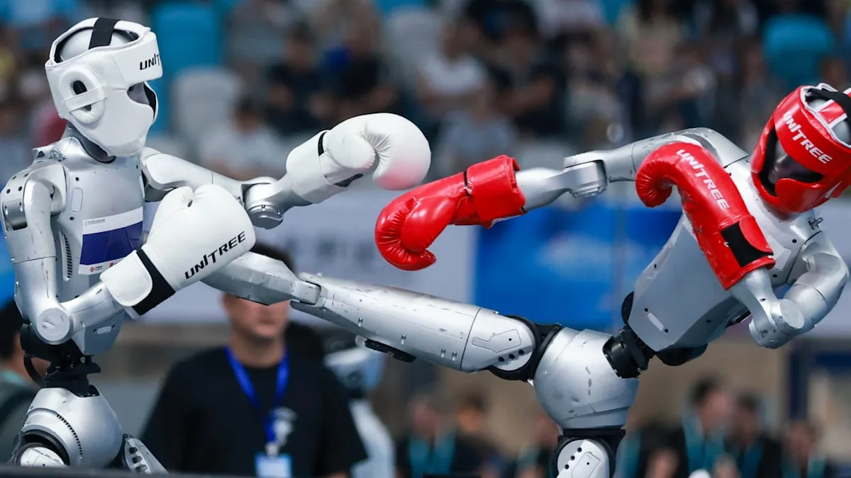 Weltmeisterschaft in Peking – Humanoide Roboter sorgen für spektakuläre Bilder