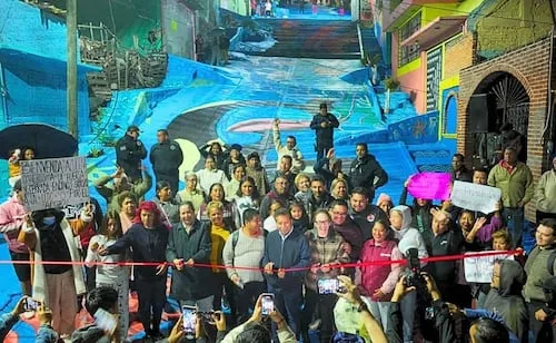 Transforman calle de Ecatepec en sendero seguro; estaba considerada una de las vialidades más peligrosas de la colonia Los Bordos