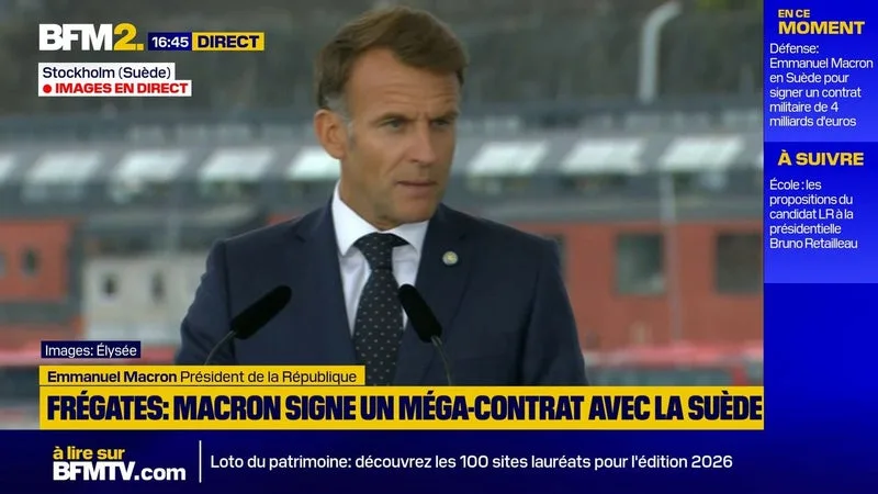 La Suède achète 4 frégates françaises pour 4,3 milliards d'euros: "Un choix de souveraineté européenne en matière de capacité de défense", souligne Emmanuel Macron