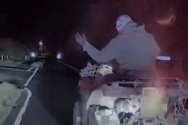 Hooded quad bike 'thief' leads police on countryside chase after desperate 999 call