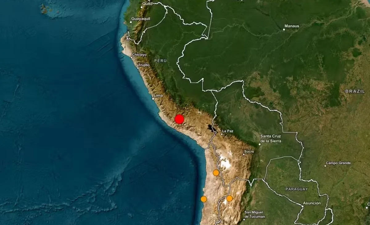 Terremoto no Peru: abalo de magnitude 6,7 atinge o sul do país