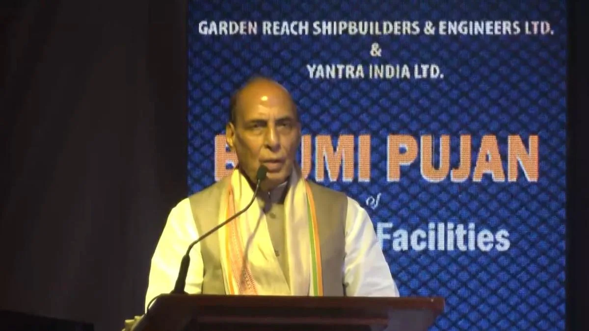 Rajnath Singh lays foundation for five expansion projects of GRSE, Yantra India in Bengal