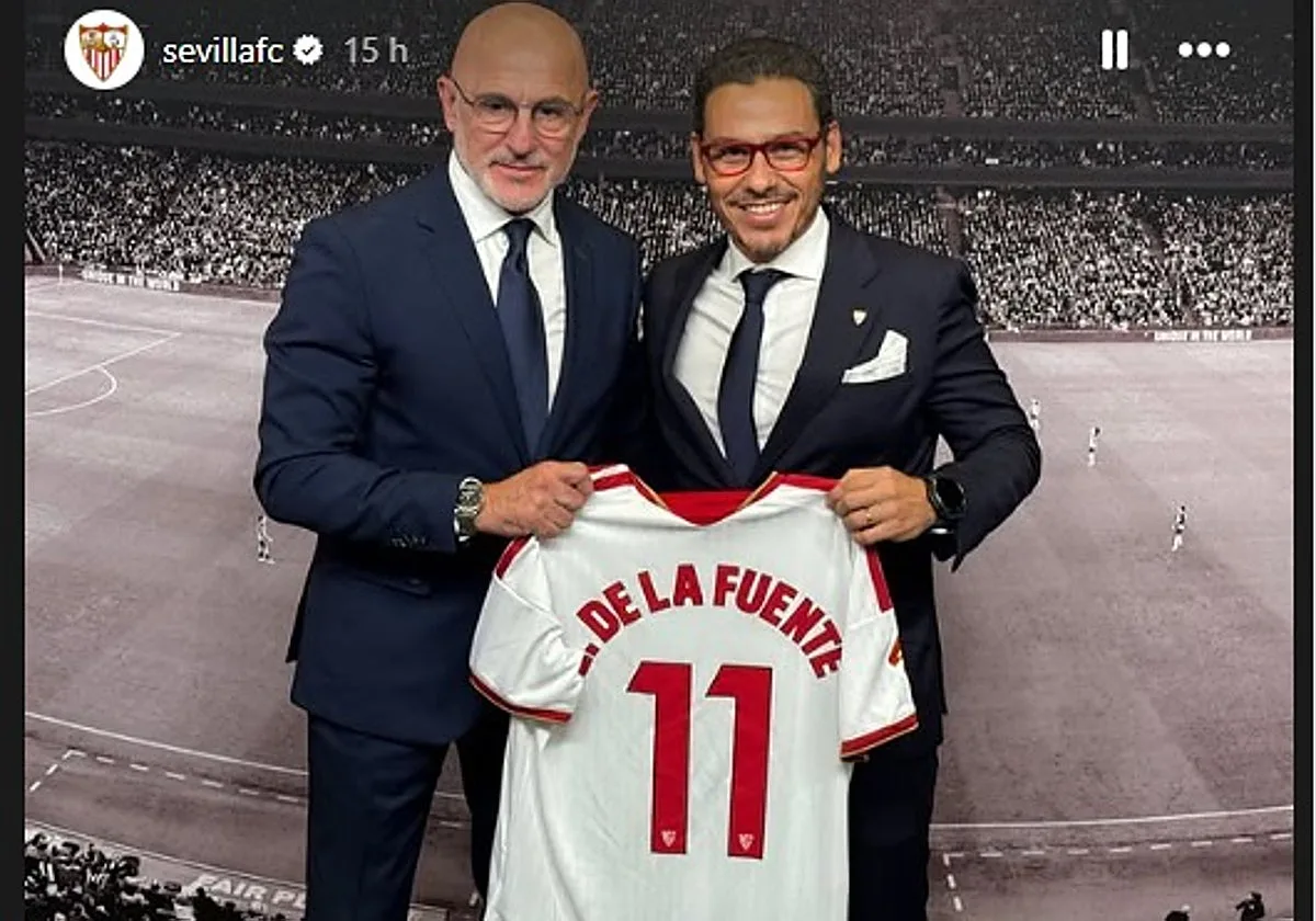 El obsequio del Sevilla a Luis de la Fuente tras conseguir la segunda estrella
