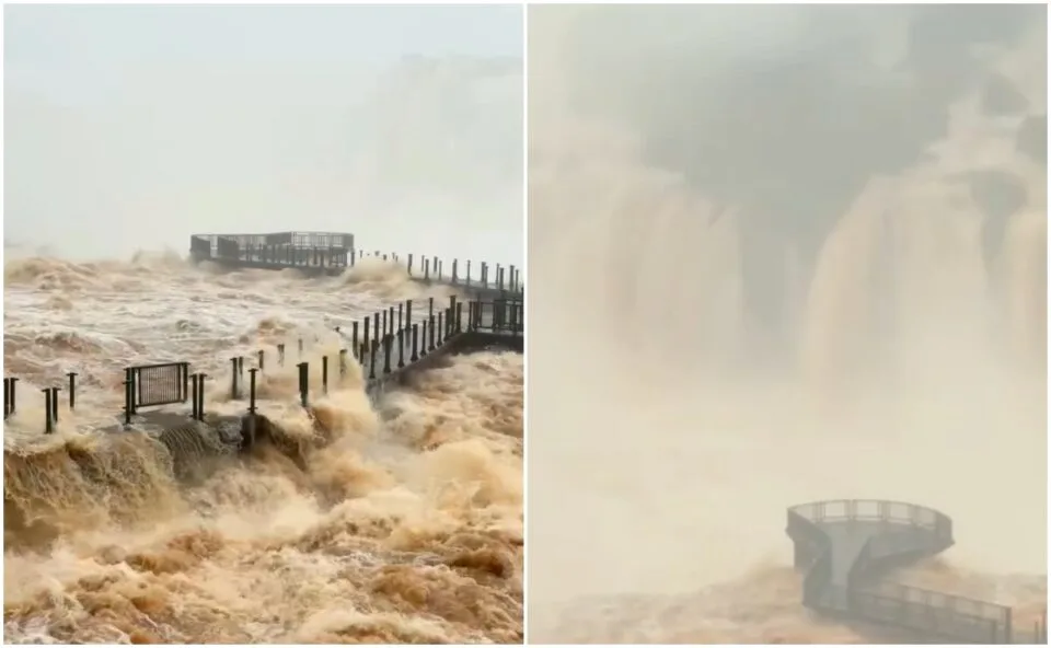 Quase 16 milhões de litros por segundo! Cataratas do Iguaçu impressionam com volume de água; veja vídeo