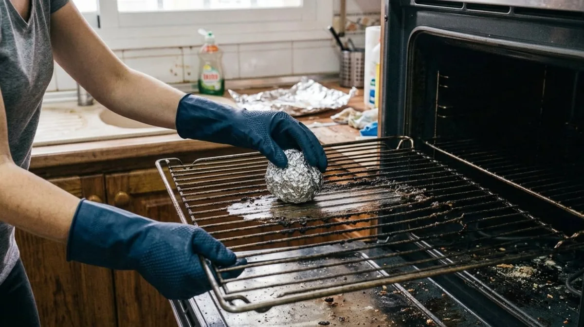 Los expertos coinciden: “El papel aluminio es un aliado para limpiar las rejillas del horno, pero hay que usarlo bien”
