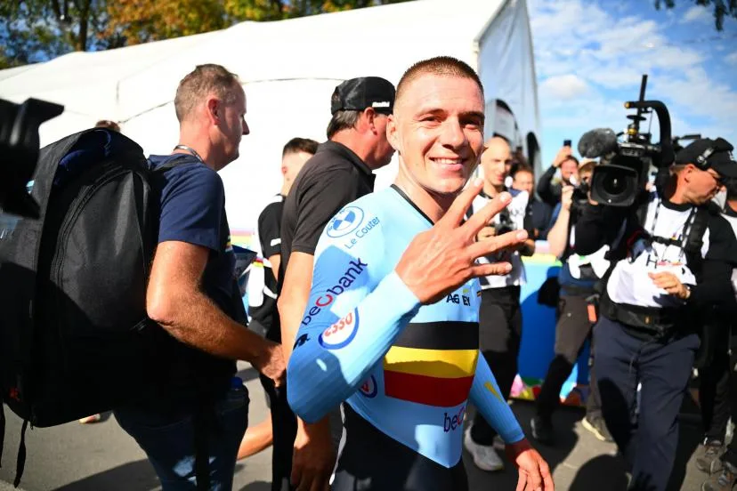 La victoire historique de Remco Evenepoel lors du contre-la-montre des Championnats du monde en chiffres