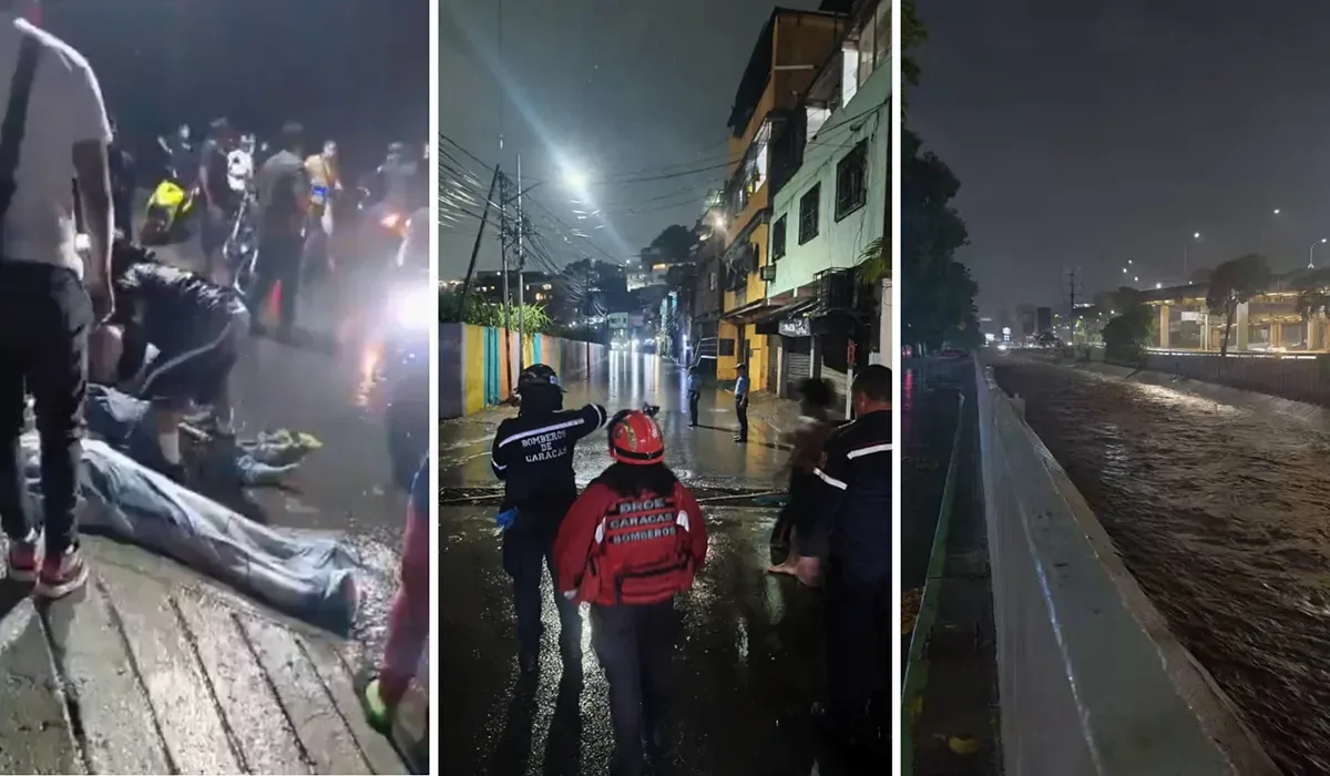 Tres personas fallecidas como consecuencia de las lluvias en Caracas