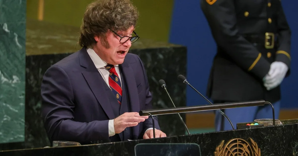 "Nos salen los dólares de las orejas": la definición económica de Milei en Nueva York y su explicación sobre la corbata que usó en la ONU