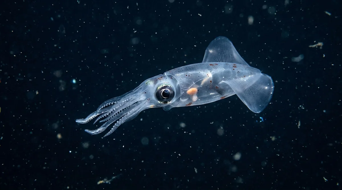 Uma lula transparente guarda amônia dentro do corpo como um balão químico e usa a solução para flutuar sem gastar tanta energia no oceano profundo