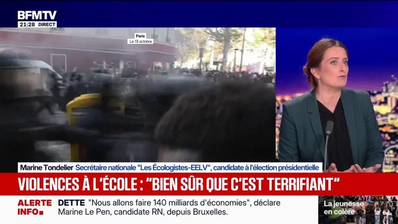 Pour Marine Tondelier, candidate Les Écologistes à l'élection présidentielle, "il y a un gros problème de santé mentale des jeunes"