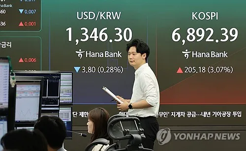 약 2년만에 환율 1,330원대…국민연금 환헤지 중단에 낙폭 반납
