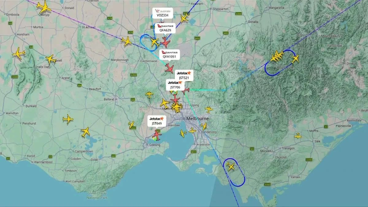 Passengers hit with delays after all Melbourne-bound flights temporarily grounded amid air traffic congestion