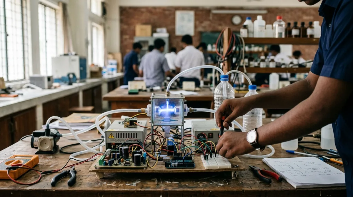 O jovem de 17 anos que transformou lixo eletrônico em um purificador de água para enfrentar a contaminação em áreas de enchente
