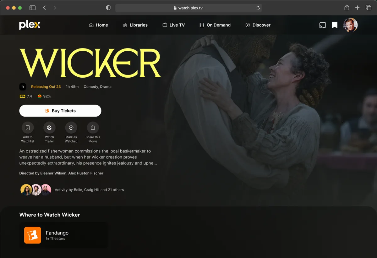 Fandango And Plex Team To Integrate Movie Ticket Sales Into Streaming
