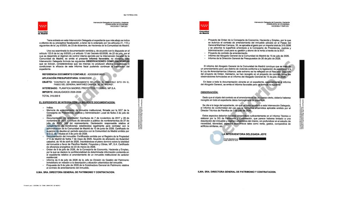 Qué dice el expediente del ático del Gobierno de Ayuso sobre el alquiler de 3.000 euros y otras claves