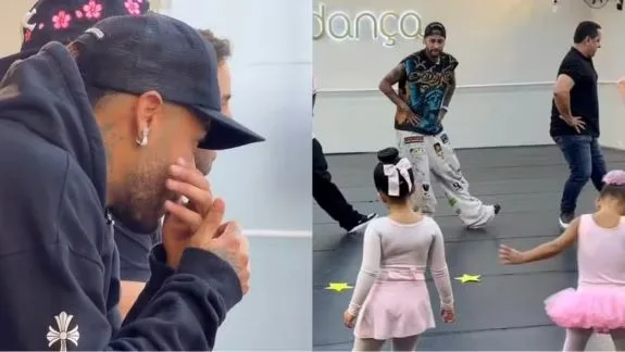Emotivo: Neymar chora em balé da filha e celebra momento em família