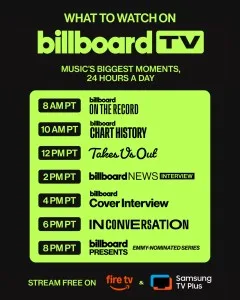 Check Out the Daily Schedule For BillboardTV