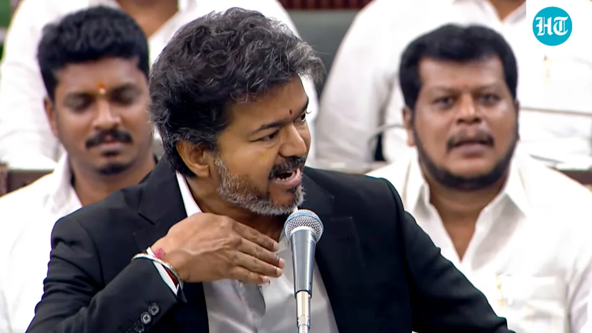 ‘Can’t get up?’ Vijay’s rare gesture towards DMK MLA sparks table-thumping in TN Assembly