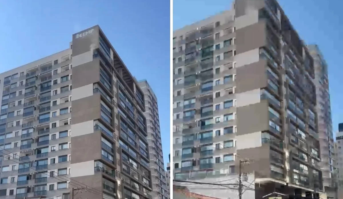 Apartamento pega fogo no 14º andar de edifício em Vila Velha