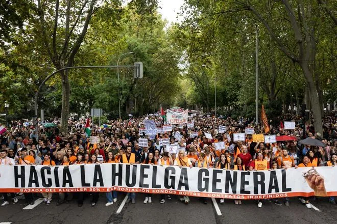 Sondeo elecciones generales: El 52% de los españoles rechazan la huelga general por la vivienda y el 43% la apoya