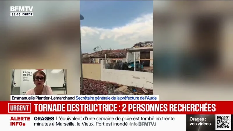 Tornade destructrice dans l'Aude: "Les recherches se poursuivent", déclare la secrétaire générale de la préfecture