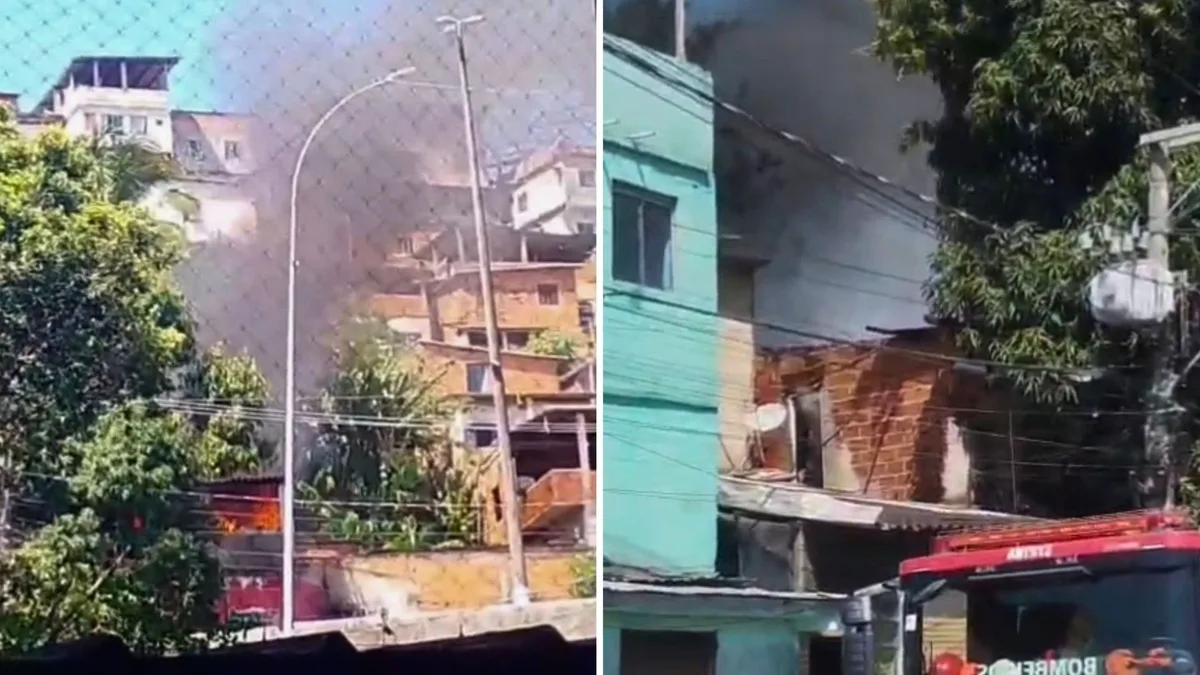 Incêndio atinge residência e provoca muita fumaça em Vila Velha