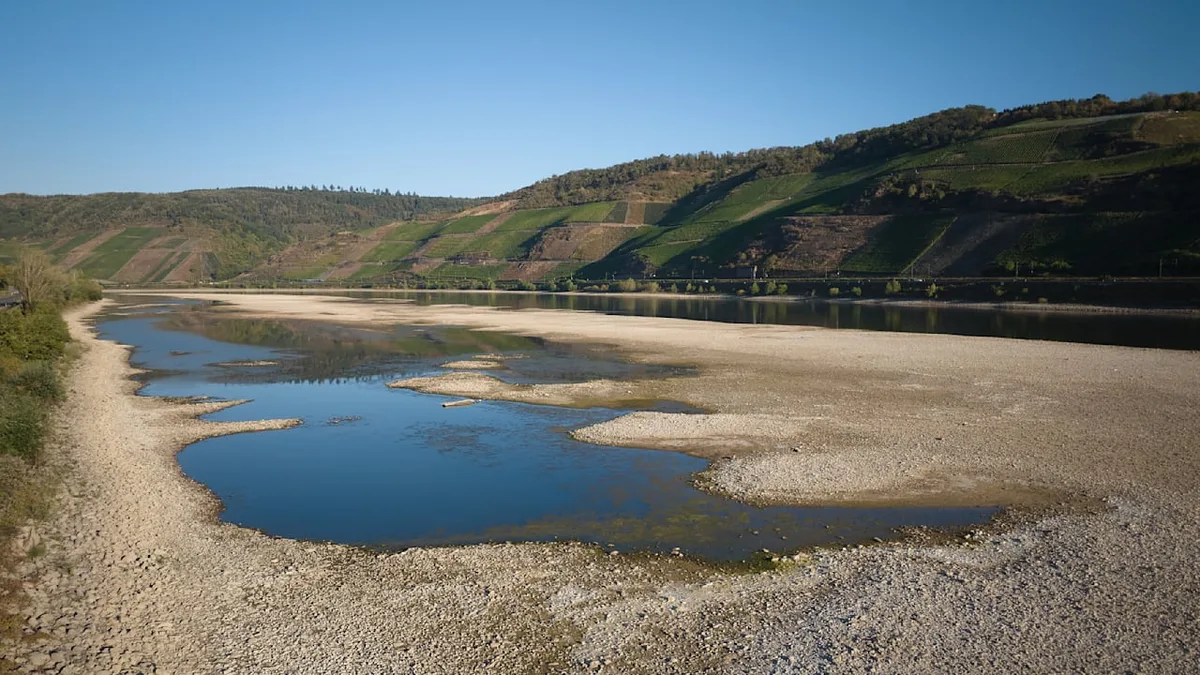 Aufnahmen von 1949 zeigen krasse Dürre - Schon damals kein Wasser im Rhein