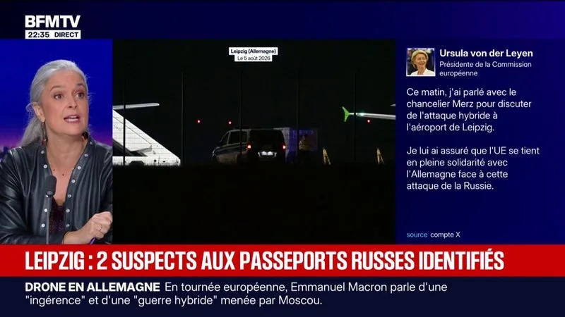 Drone explosif à Leipzig: deux suspects aux passeports russes identifiés